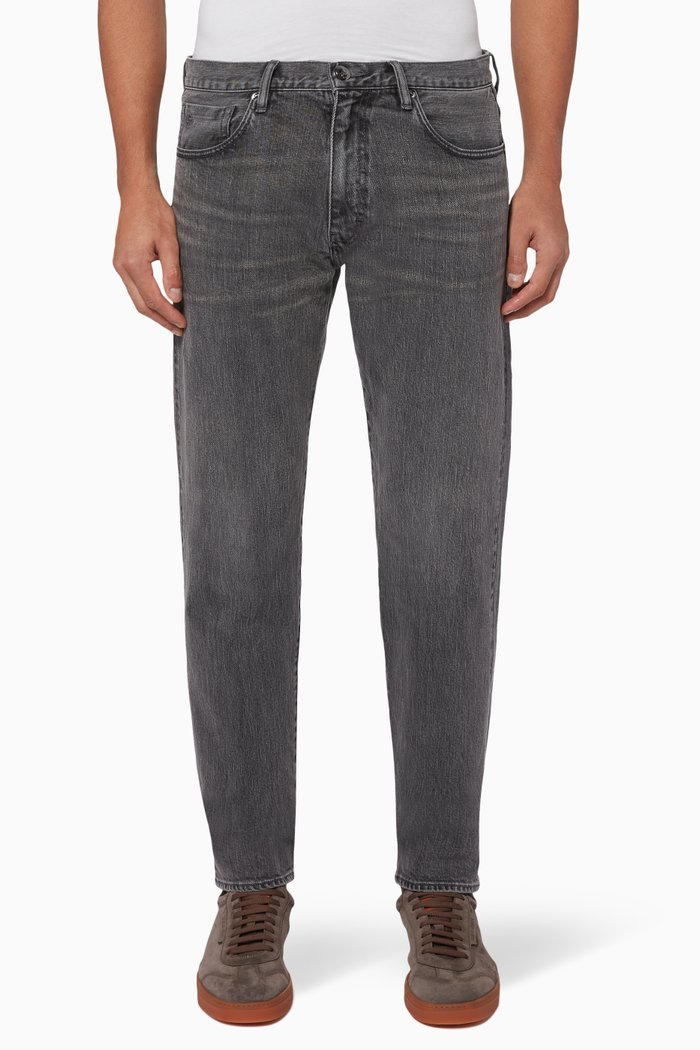 

Dark Wash Slim-Fit Jeans, Black