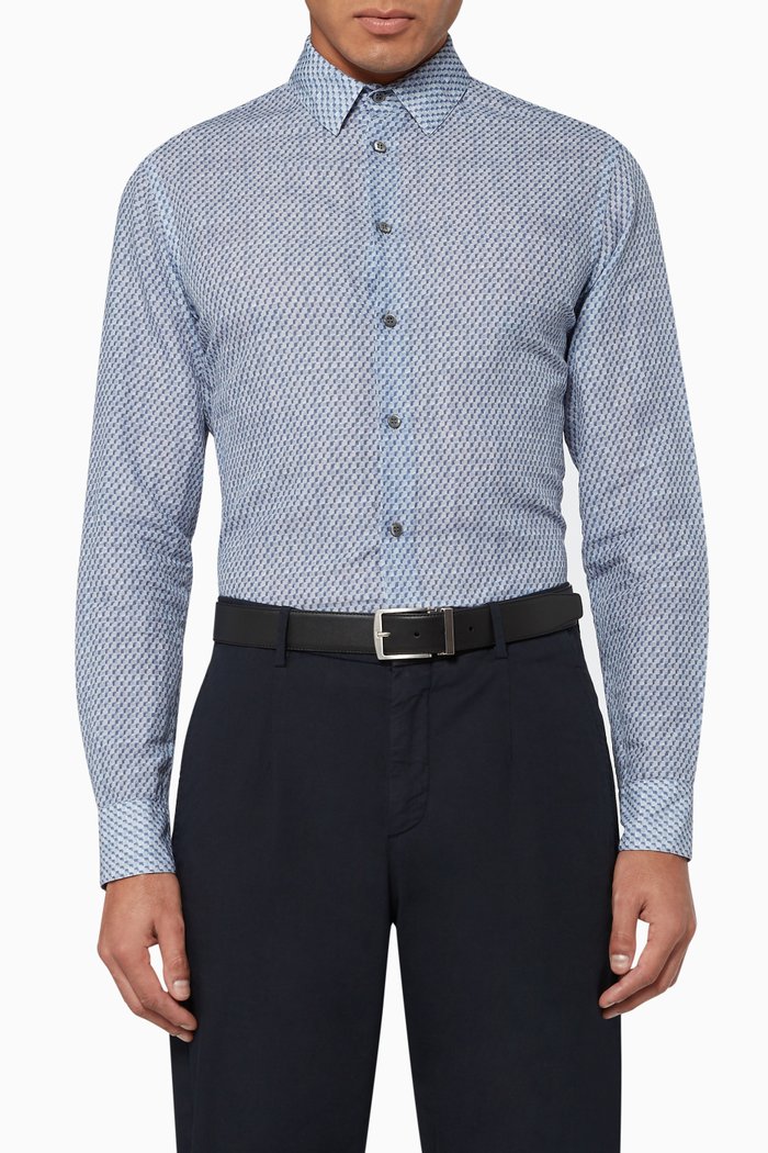 

Fantasy Print Regular-Fit Shirt, Blue