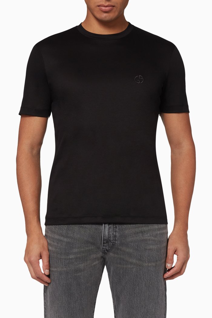 

Embroidered Logo T-Shirt, Black
