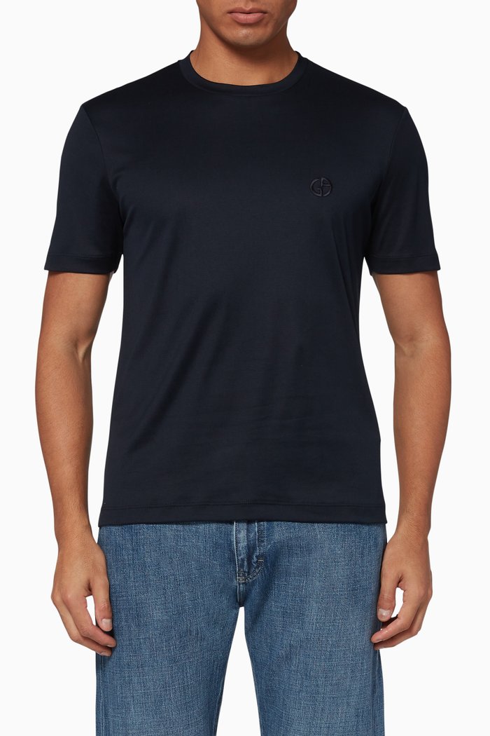 

GA Embroidered Jersey T-Shirt, Blue