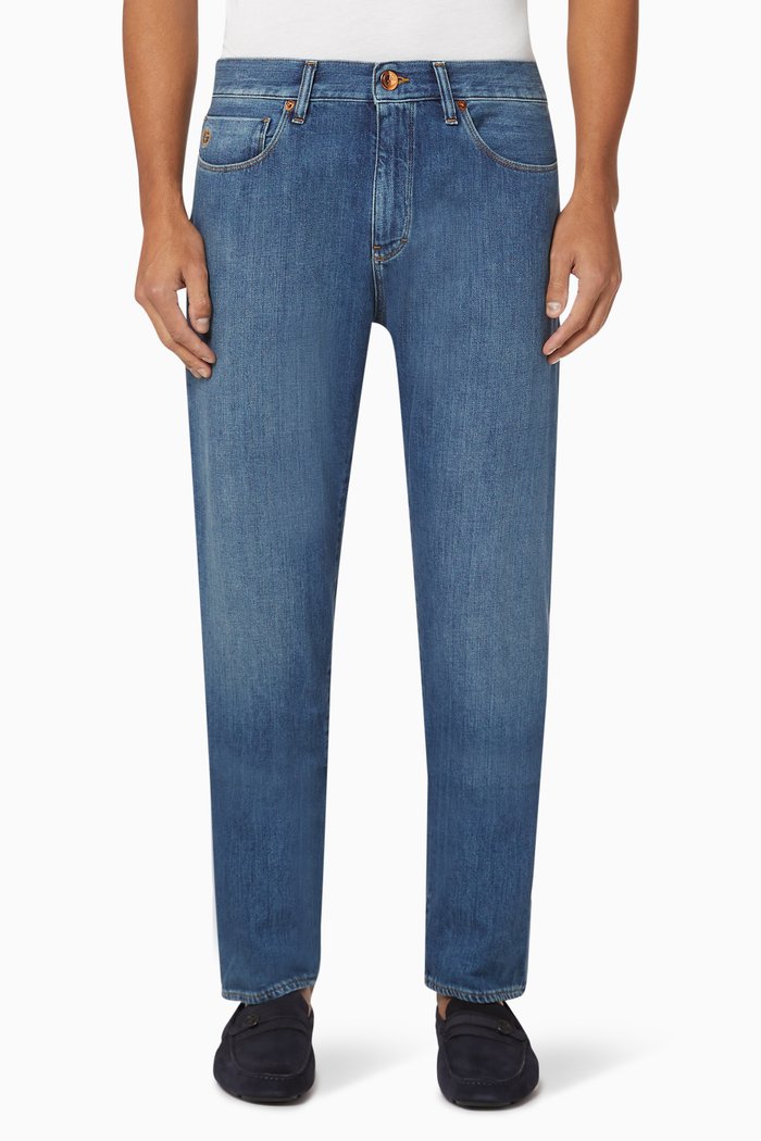 

Light Wash Regular-Fit Jeans, Blue