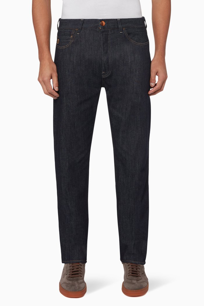 

Dark Wash Regular-Fit Jeans, Blue