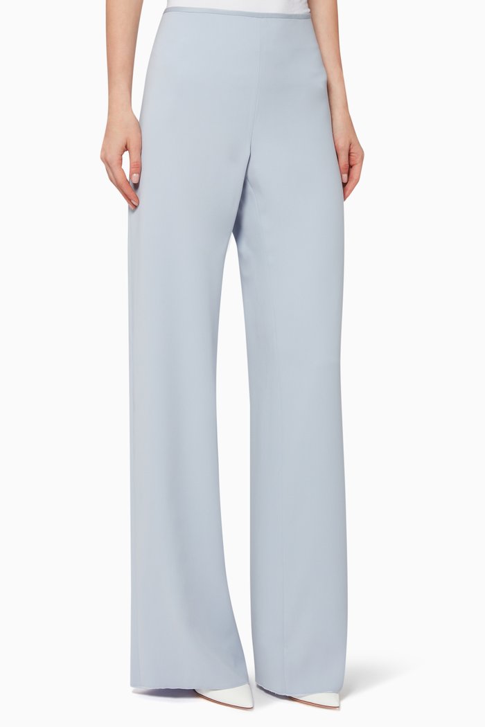 

Wide-Leg Cady Pants, Blue