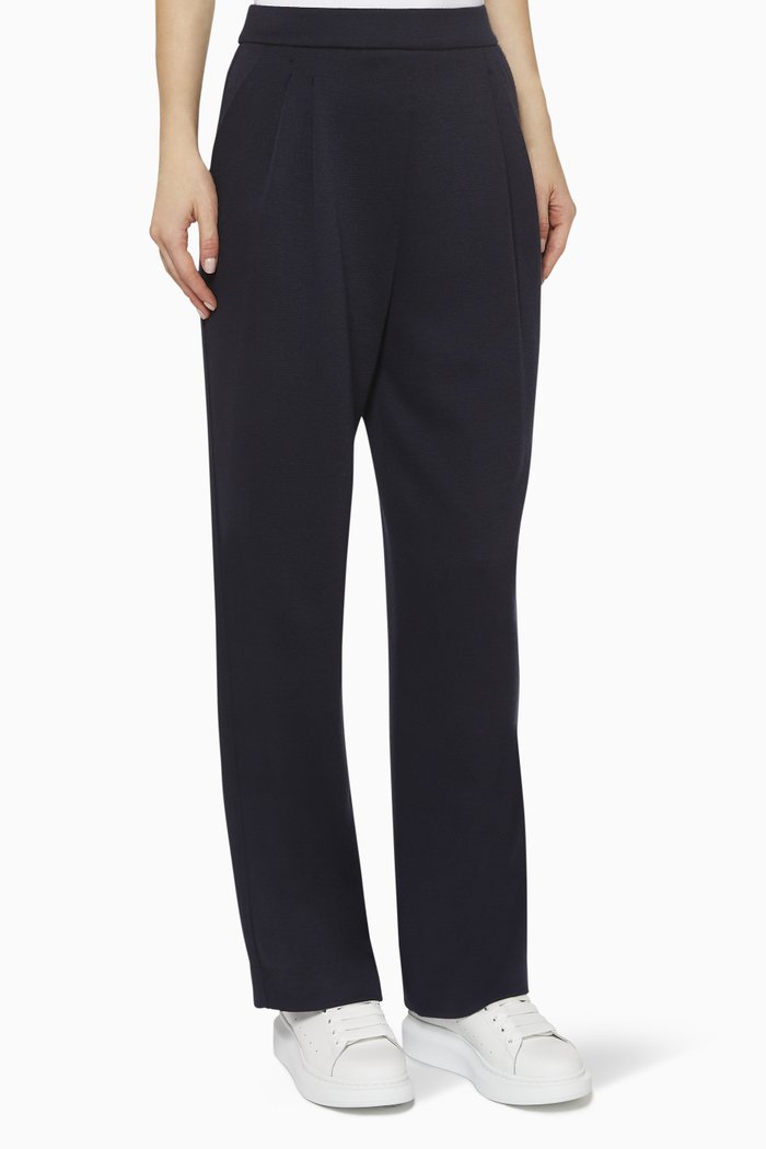 

Cashmere Wide-Leg Pants, Blue