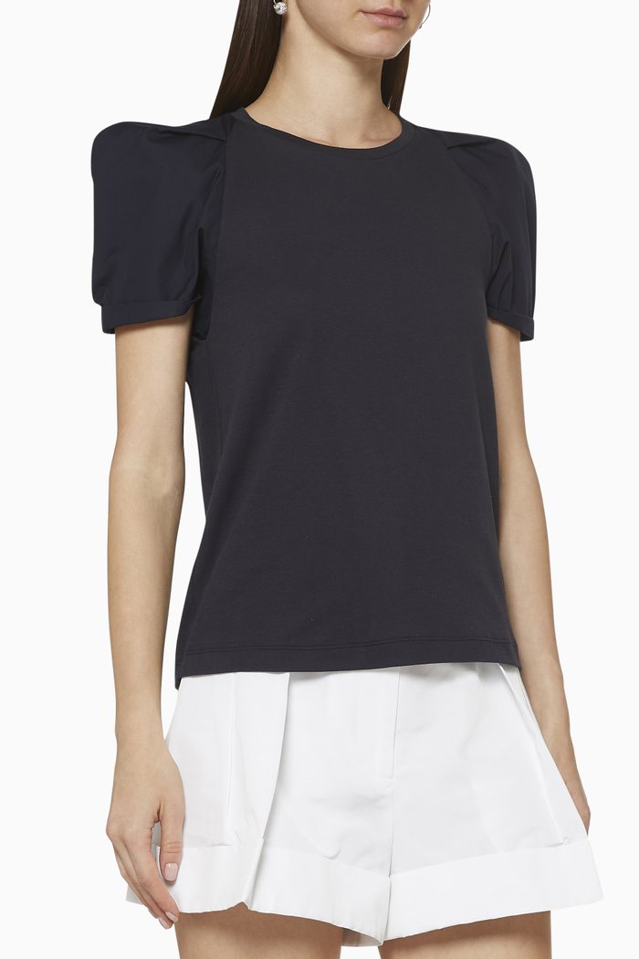 

Puffed Sleeve T-Shirt, Blue