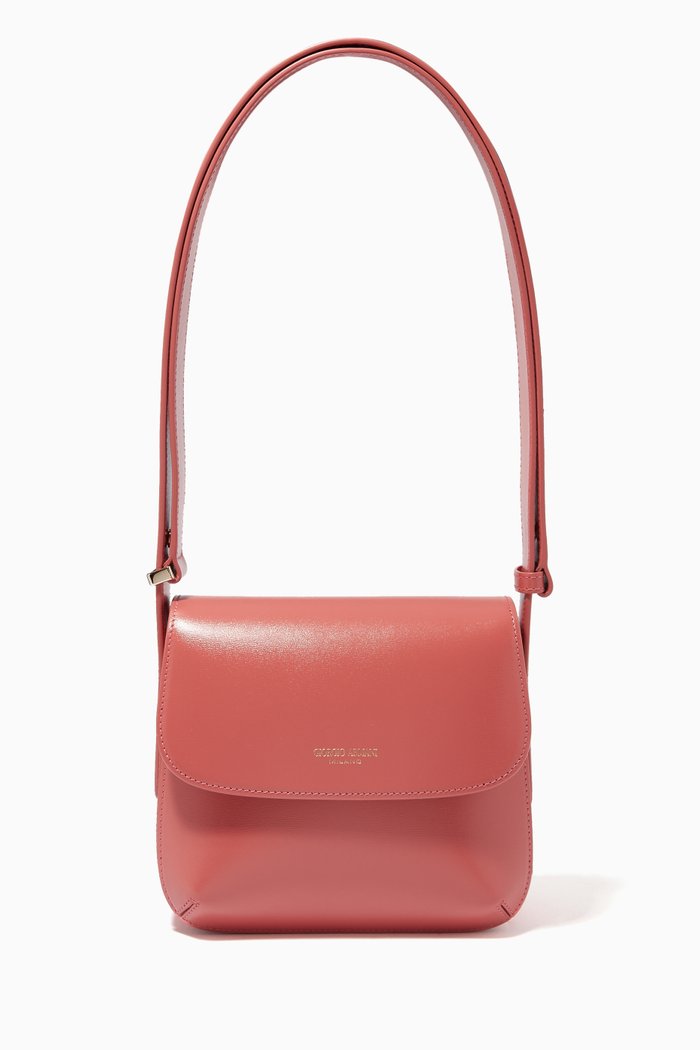 

La Prima Crossbody Bag in Leather, Pink