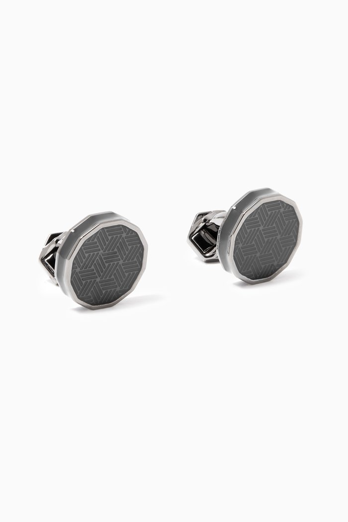 

Dodecagon Ice Cufflinks, Silver