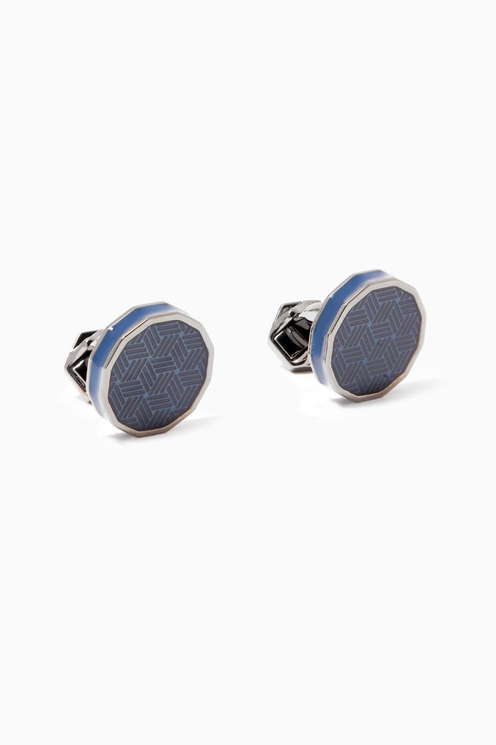 

Dodecagon Ice Cufflinks, Silver
