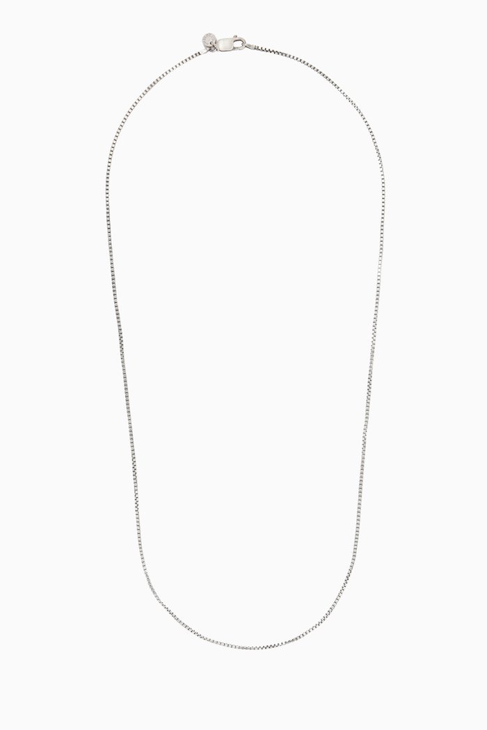 Box Chain Silver Necklace
