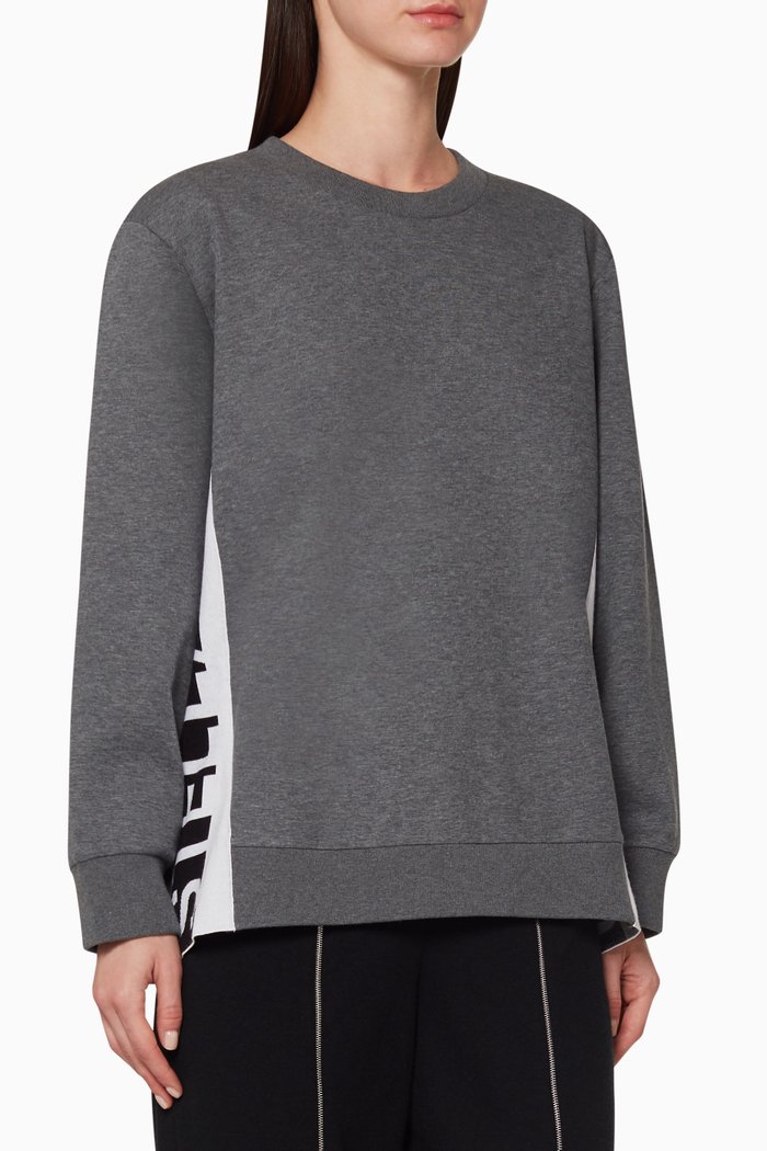 Logo Tape Sweatshirt, Grey