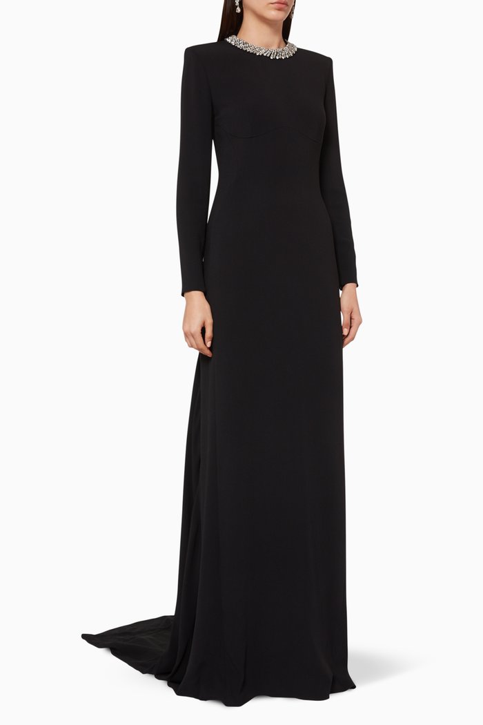 

Karley Embellished Evening Gown, Black