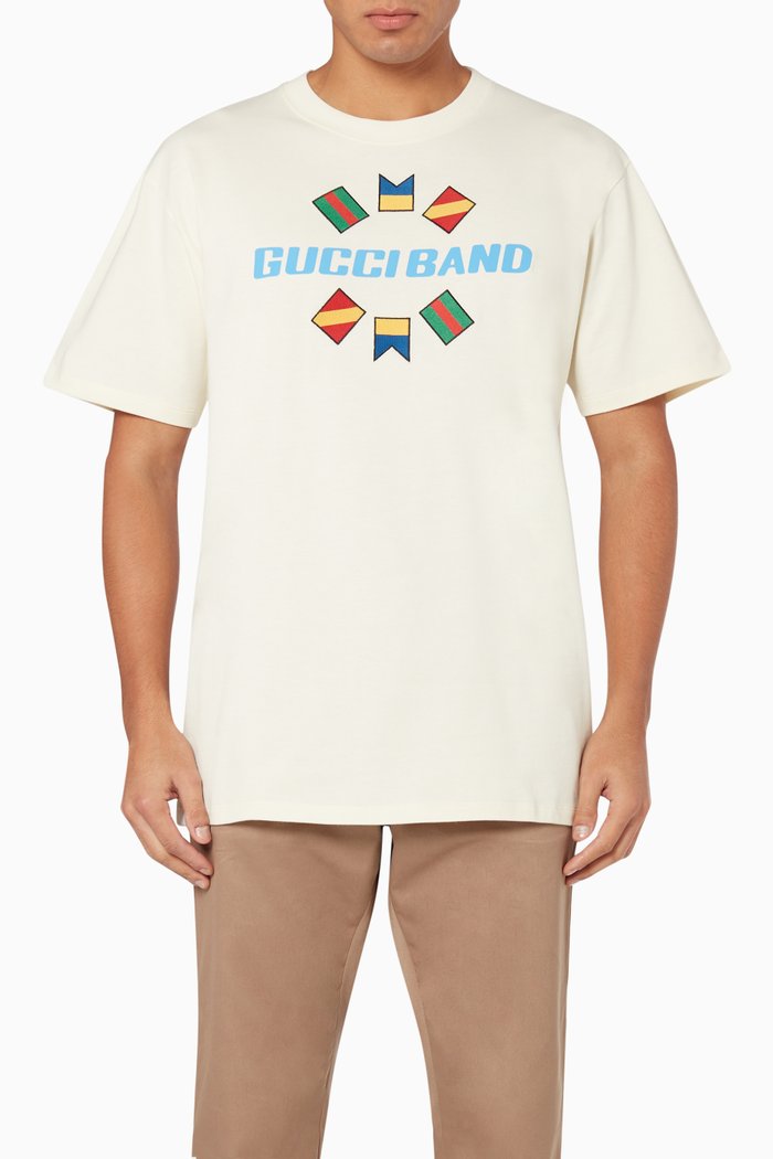 

Oversized Band T-Shirt, White