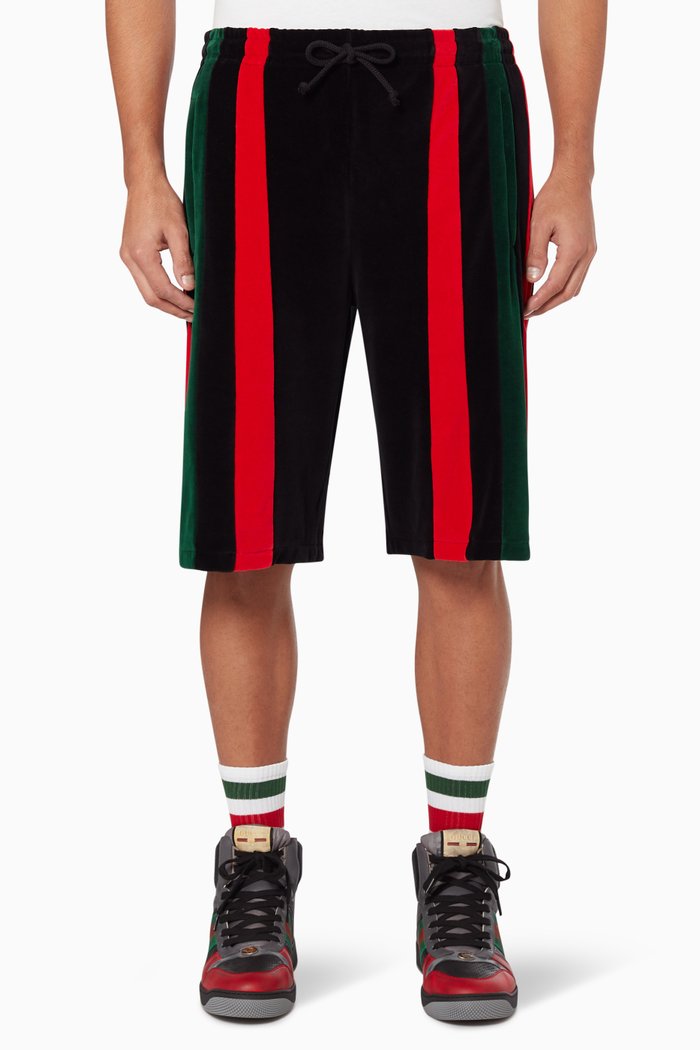 

Chenille Basket Sweat Shorts, Black