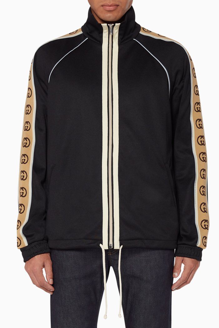 

Oversized Technical Jersey Jacket, Black