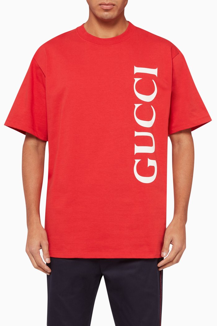 

Oversized Jersey Logo T-Shirt, Red