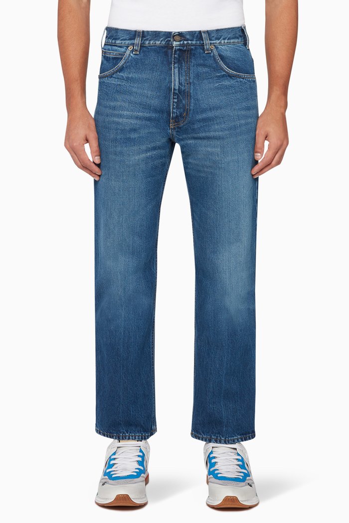 

Embroidered-Detail Jeans, Blue