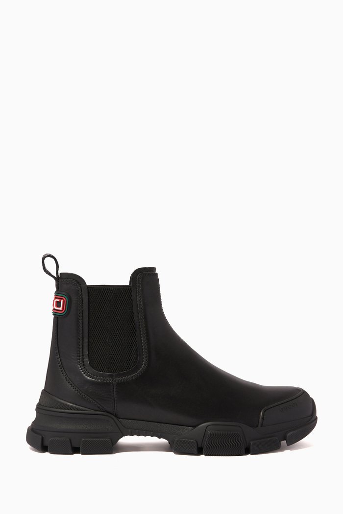 

Leather Chelsea Boots, Black