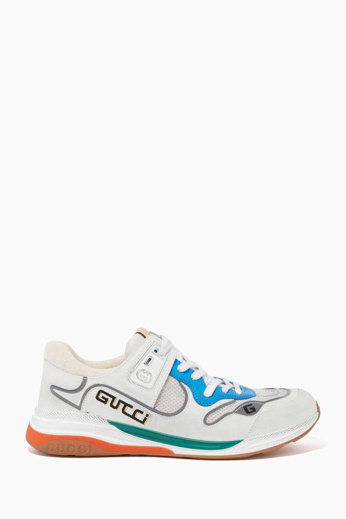 

Ultrapace Leather & Mesh Sneakers, White