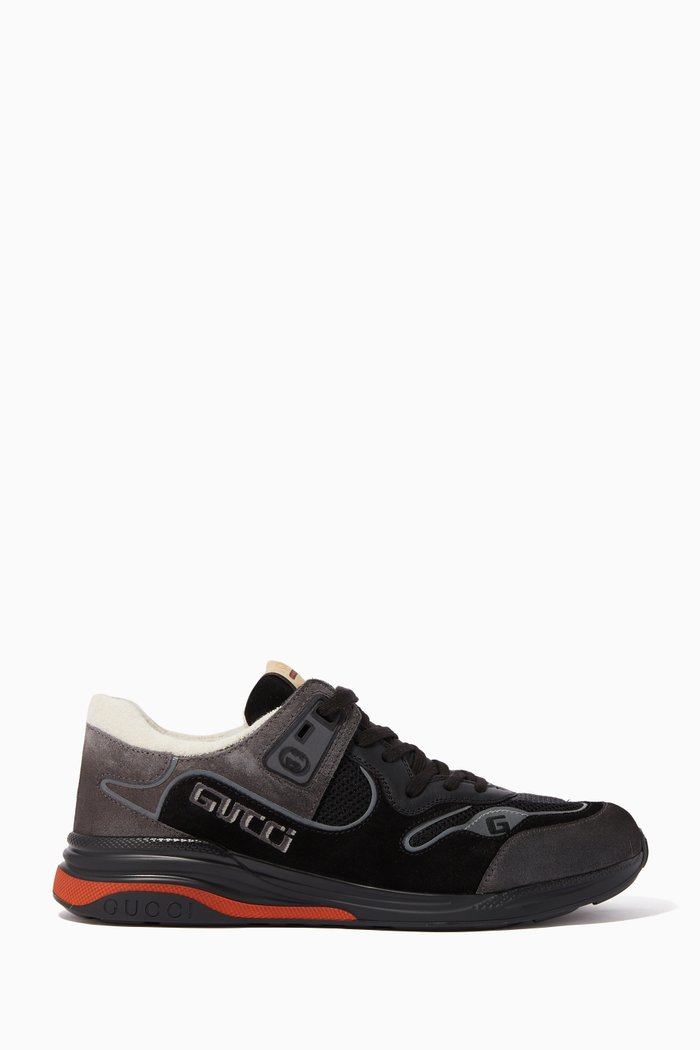 Ultrapace Suede & Mesh Sneakers, Black