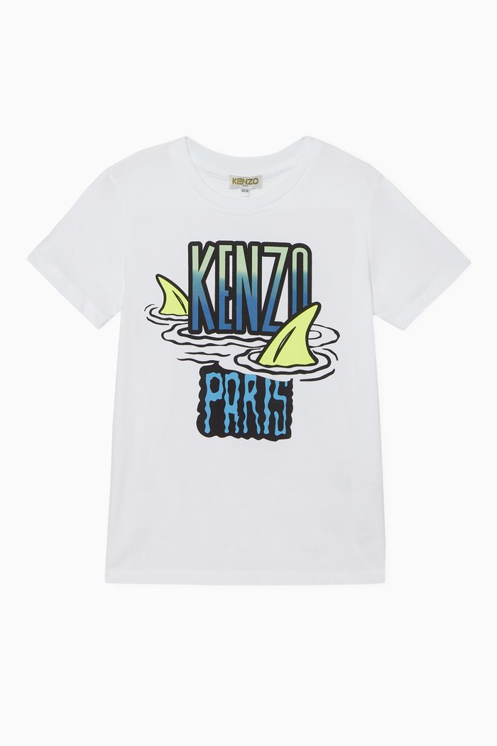 

Shark Logo Print T-Shirt, White