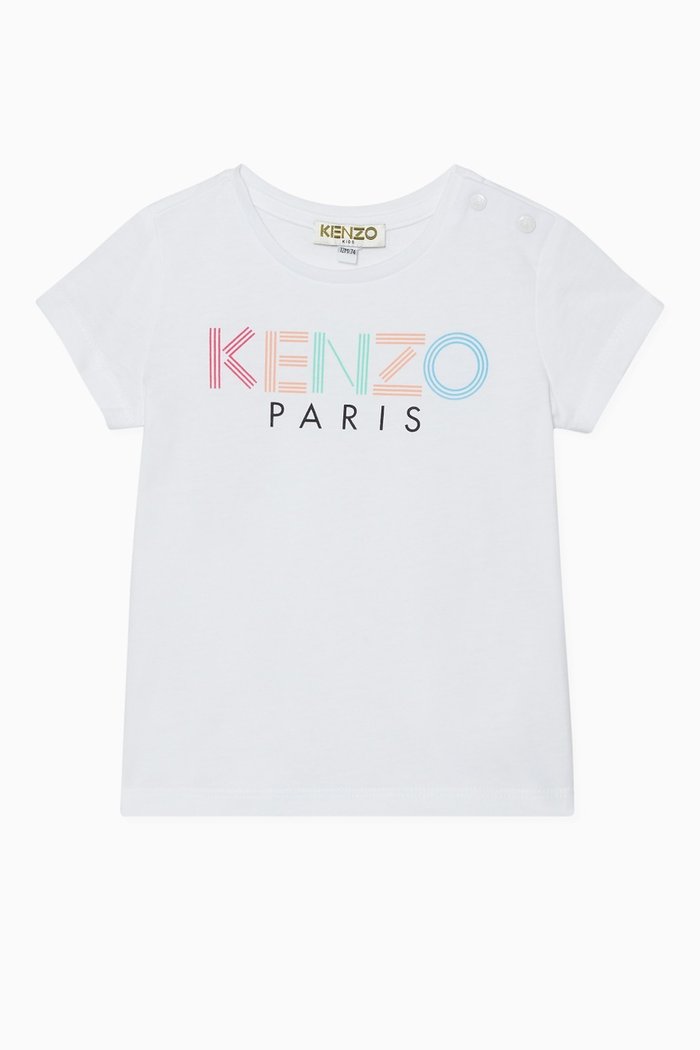 

Logo Print Cotton T-Shirt, White