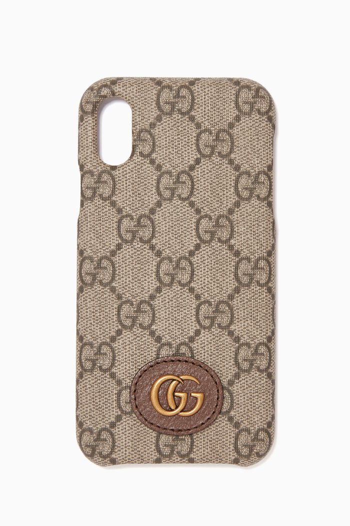 

GG Supreme Canvas iPhone X/XS Cover, Brown