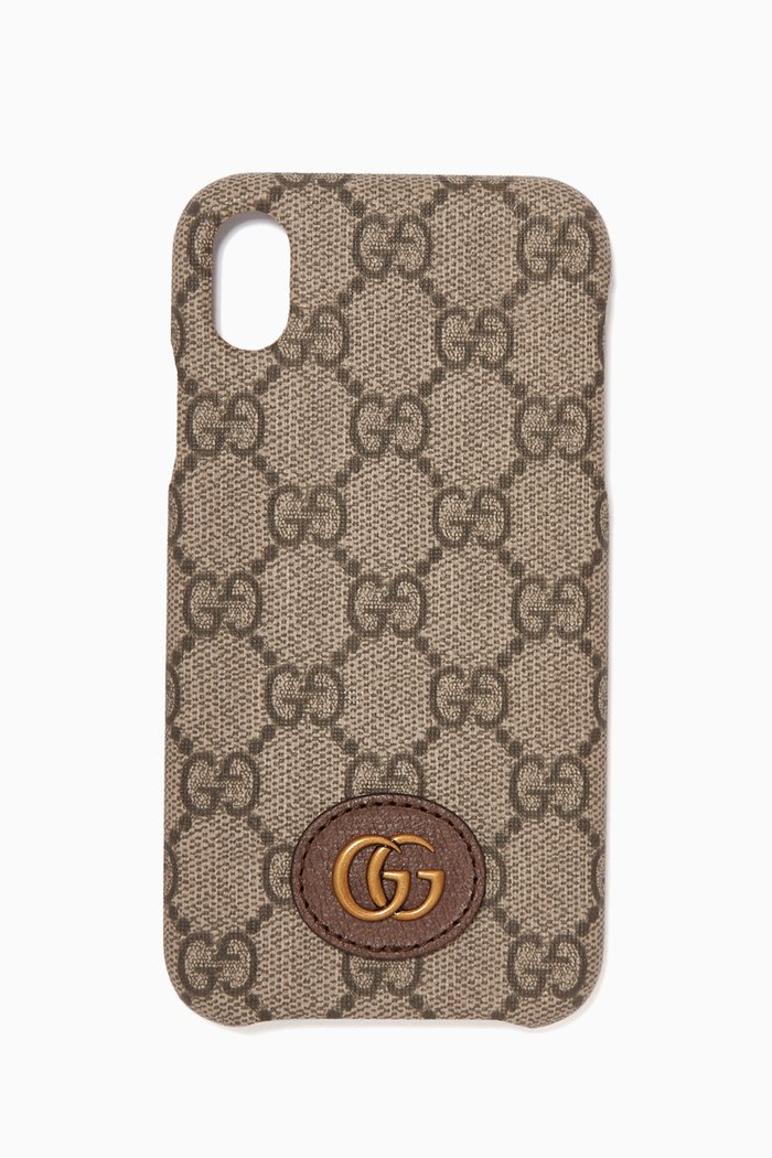 

GG Supreme Canvas iPhone XR Cover, Brown