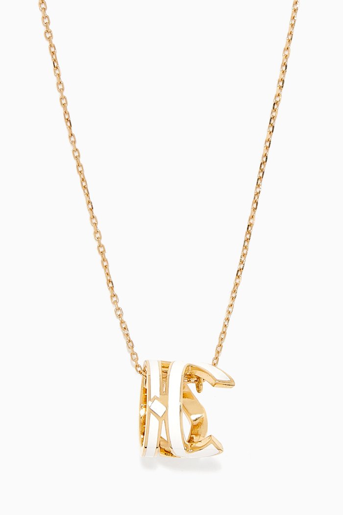 

Hob/Love Circle Pendant Gold Necklace, Yellow