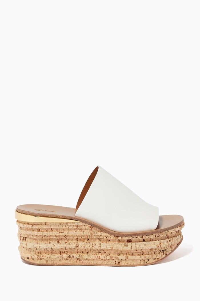 

Camille Wedge Mules, White