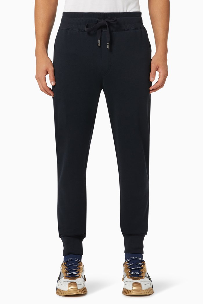 

Plaque Drawstring Logo Sweatpants, Blue