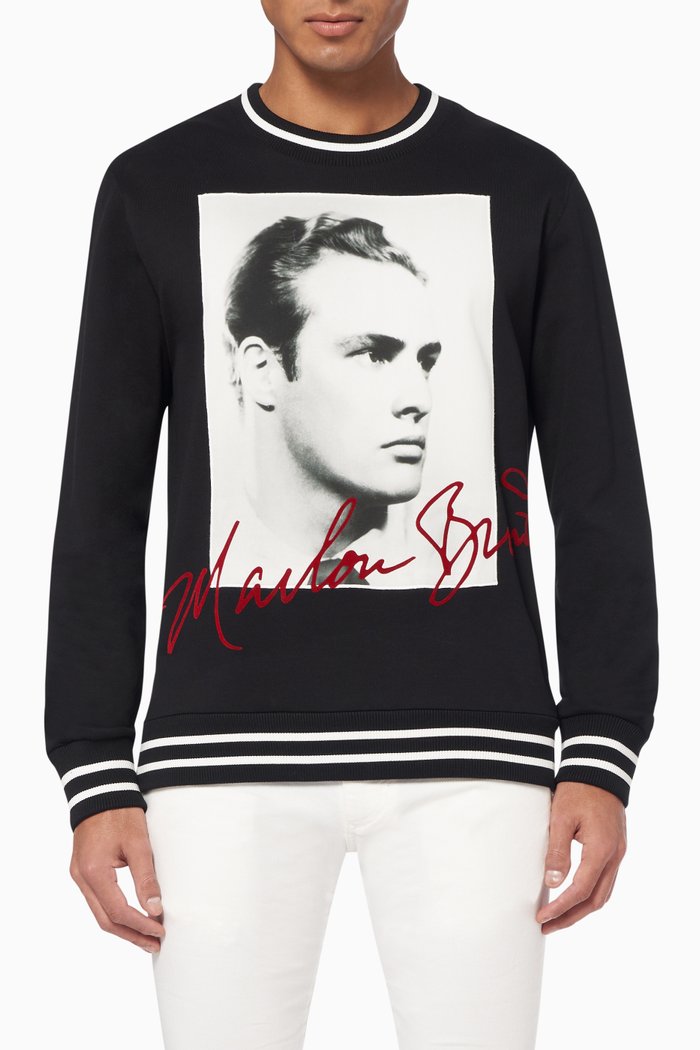 

Marlon Brando Cotton Sweatshirt, Black