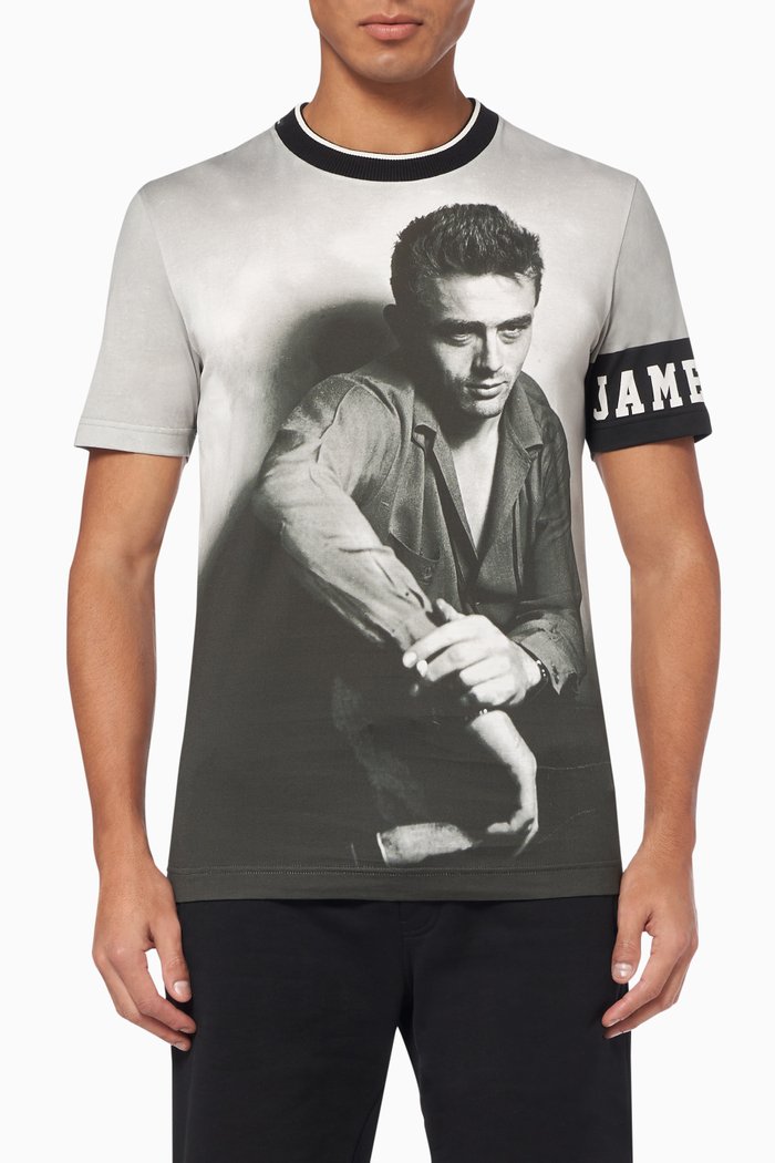 

James Dean Cotton T-Shirt, Black