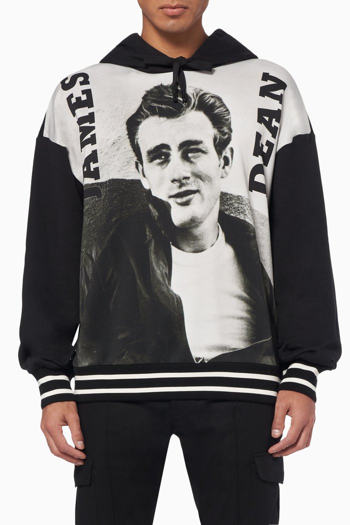 James Dean Cotton Hoodie, Black