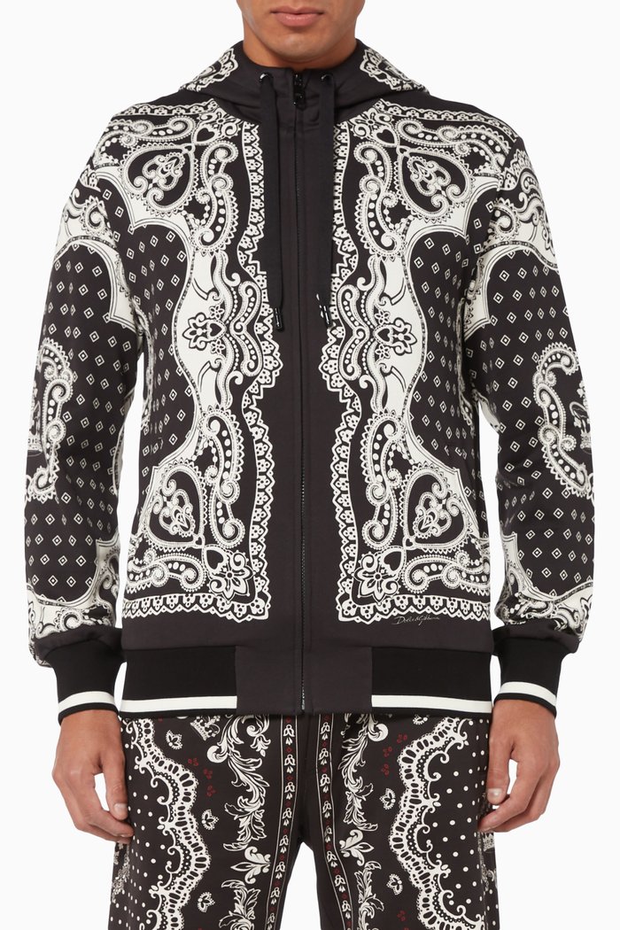 

Bandana Print Hoodie, Black