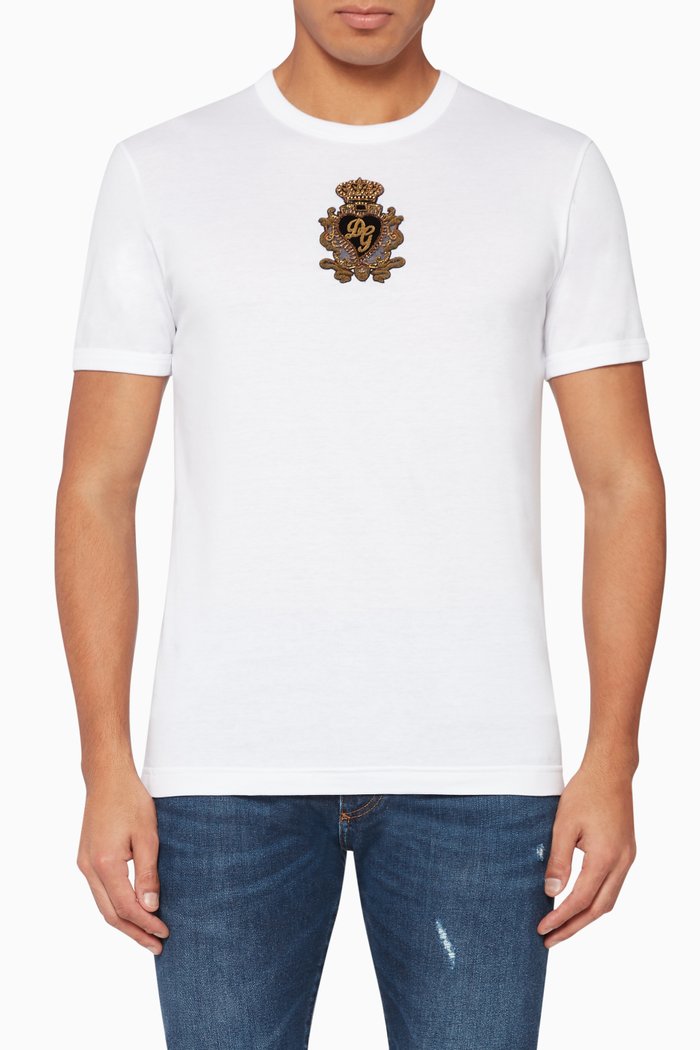 

DG Crest Cotton T-Shirt, White