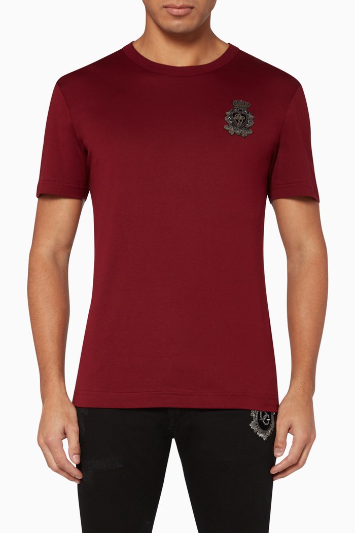 

DG Crest Cotton T-Shirt, Red