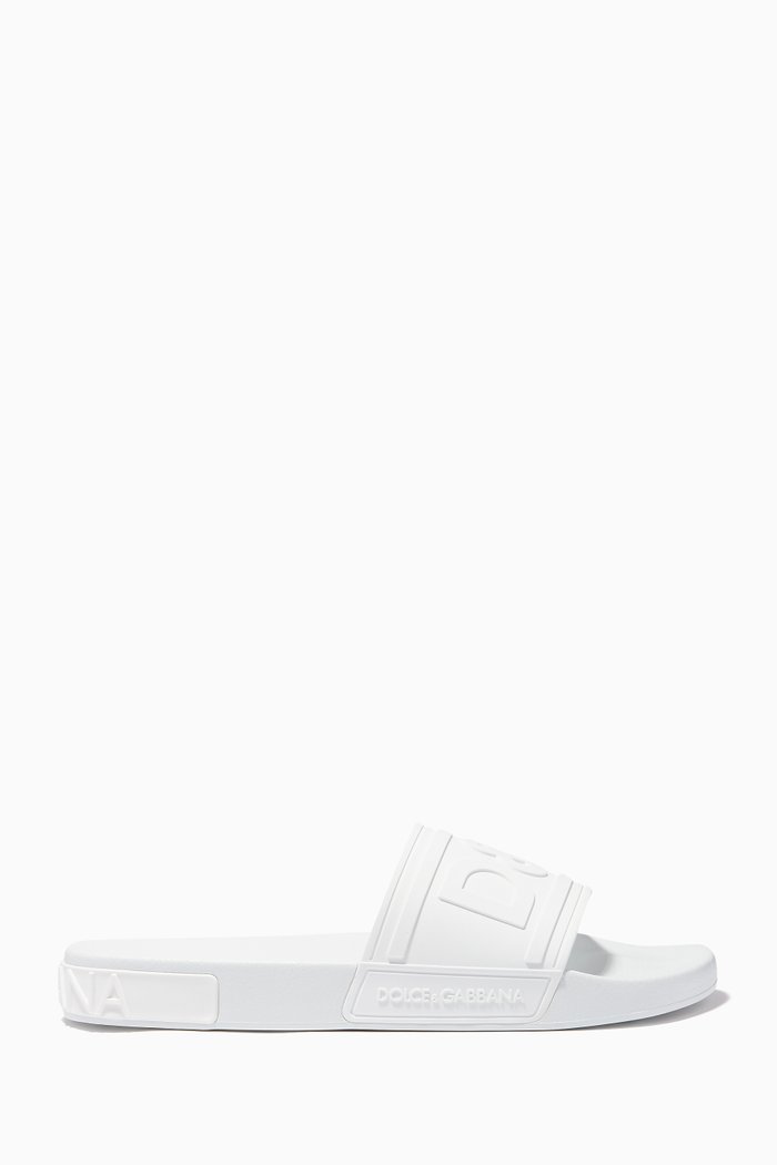 

DG Logo Rubber Slides, White