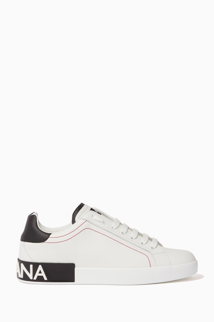 

Portofino Leather Sneakers, White