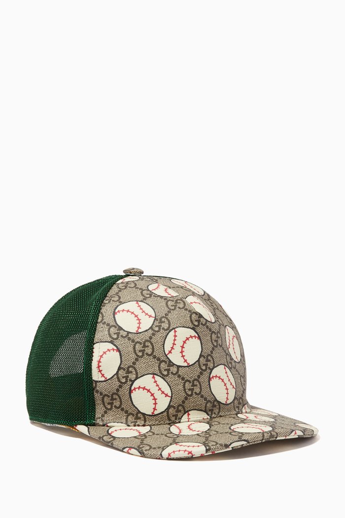

GG Baseballs Print Cap, Green