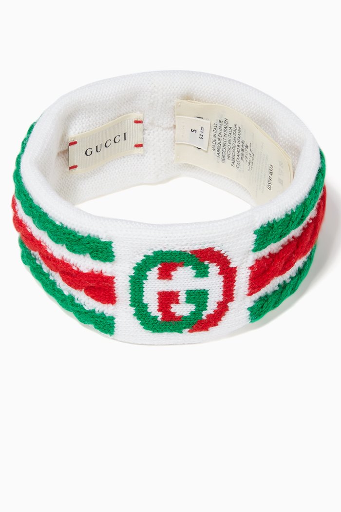 

Knitted Logo Headband, White