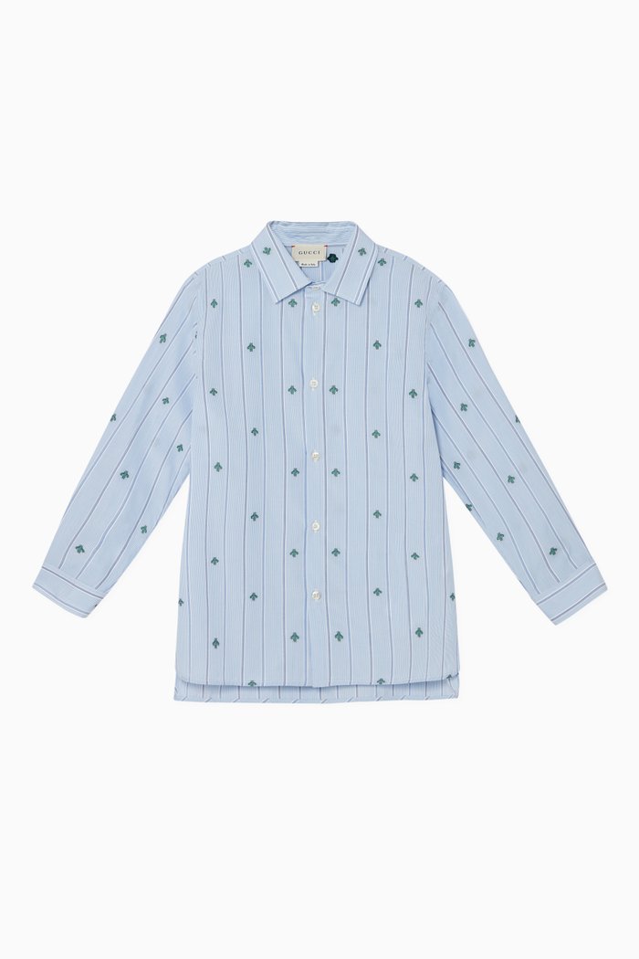 

Bee Fil Coupê Cotton Shirt, Blue