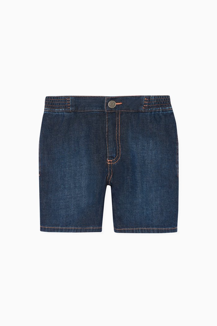 

Gucci Band Denim Shorts, Blue