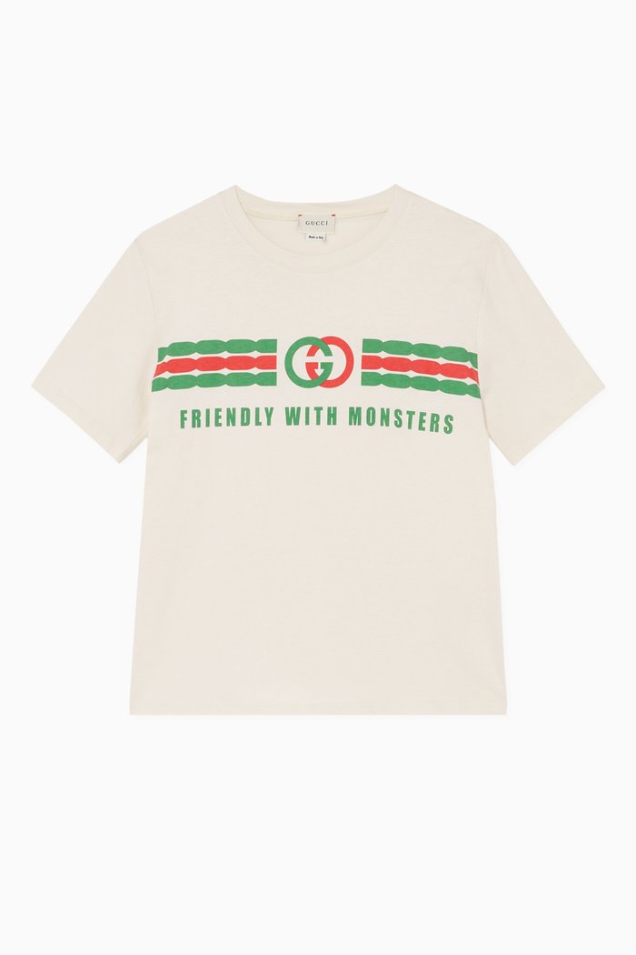 

Interlocking Logo-Print T-shirt, White