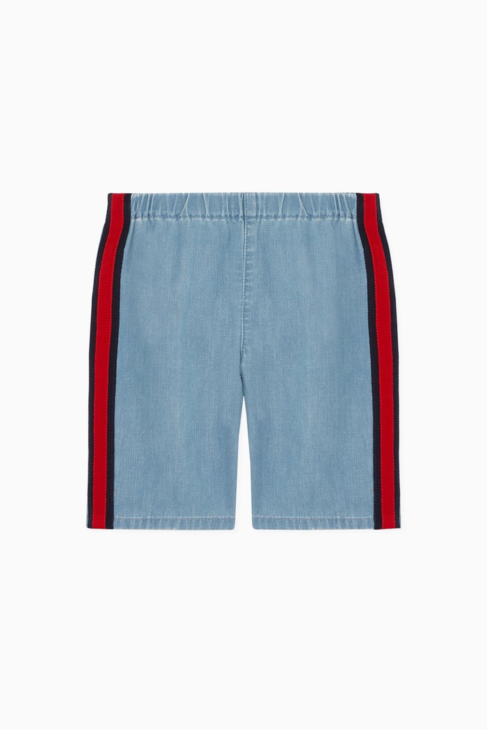 

Web Detail Denim Pants, Blue