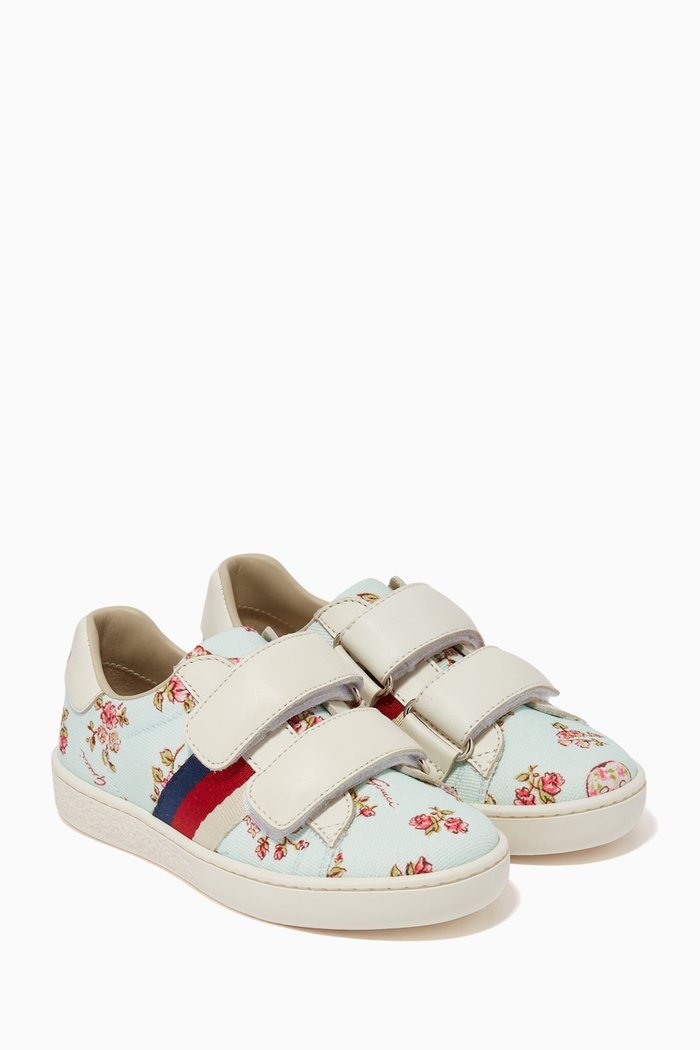 

Floral Ace Sneakers, Neutral