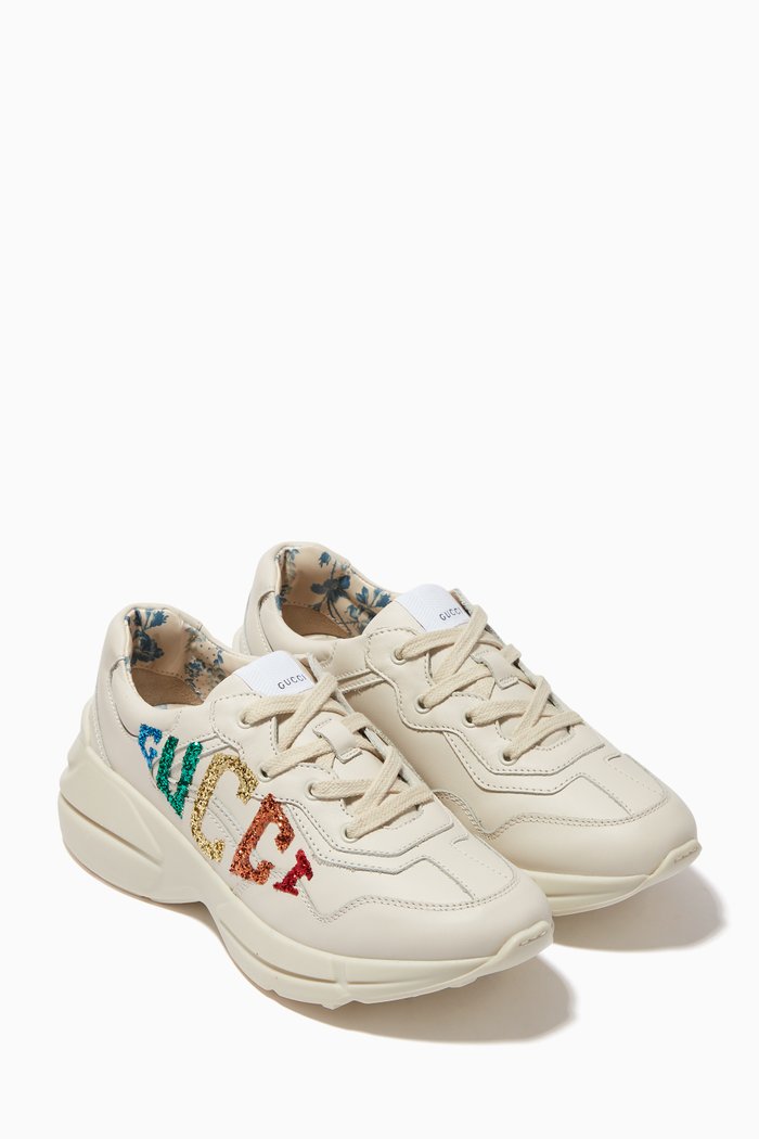 

Glitter Logo Sneakers, White