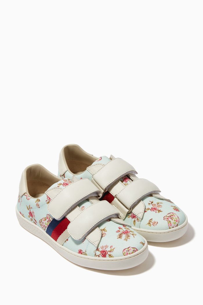 

Ace Floral Canvas Sneakers, Neutral
