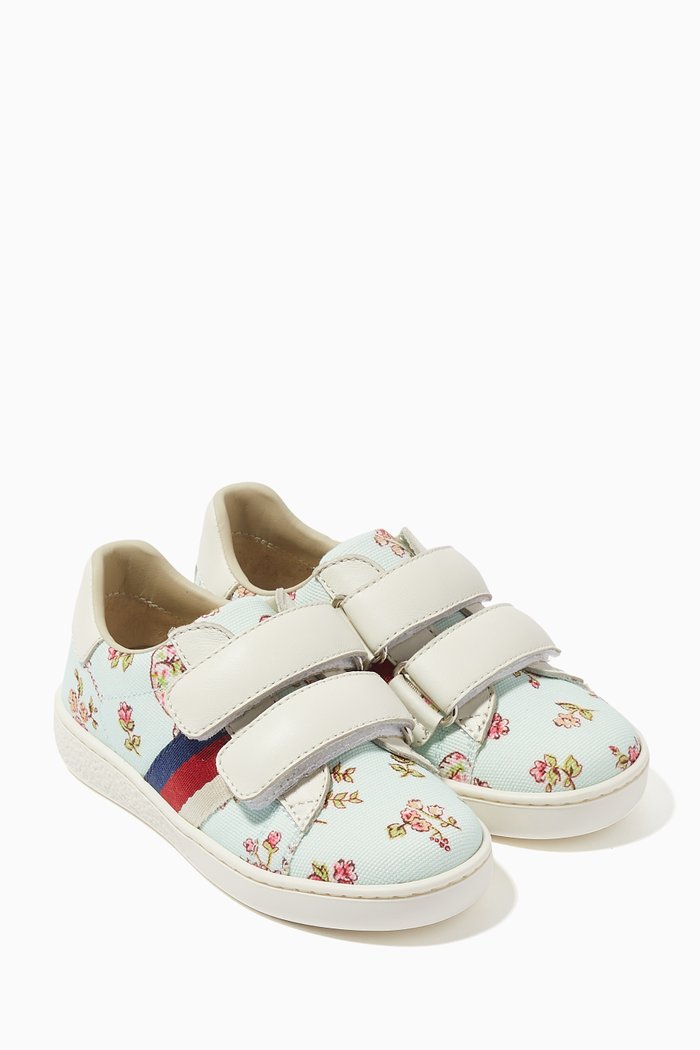 

Floral Print Ace Sneakers, White