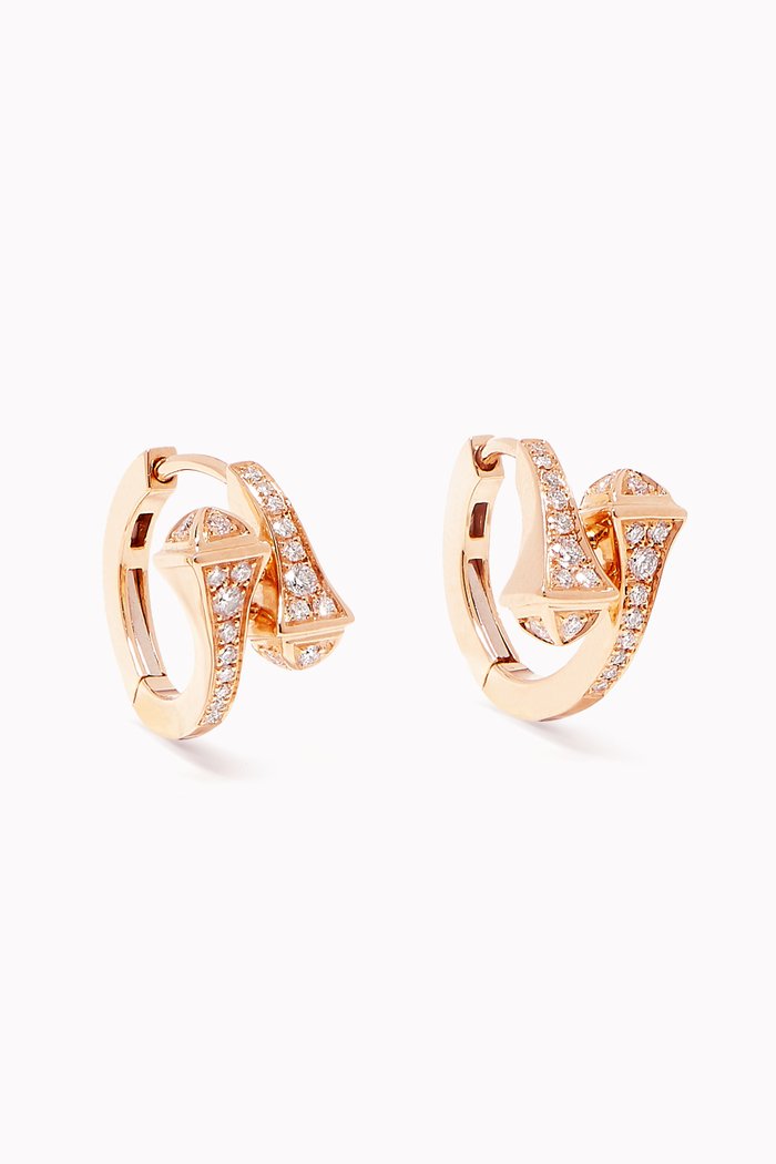 

Cleo Diamond Huggie Earrings, Rose gold