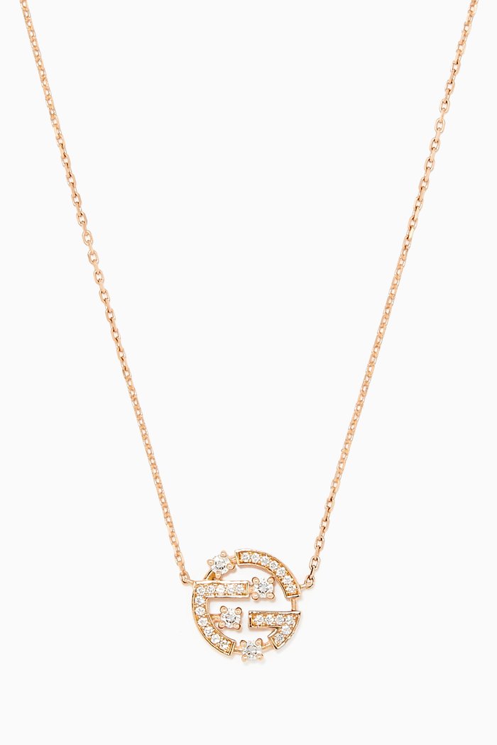 Avenues Diamond Pendant Necklace, Rose gold